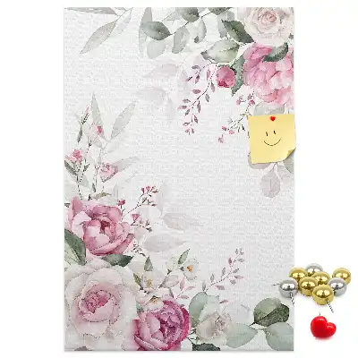 Pinnwand mit Blumenrändern