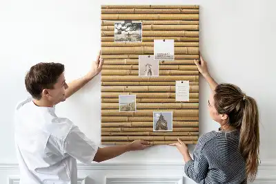 Kork-Pinnwand mit Bambussprossen-Motiv