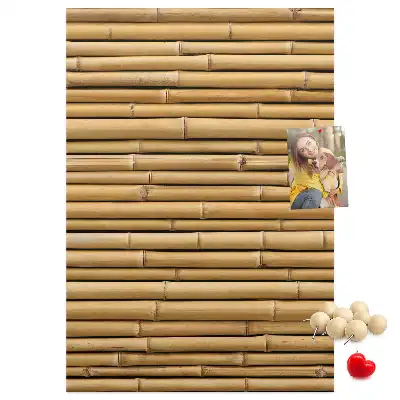 Kork-Pinnwand mit Bambussprossen-Motiv