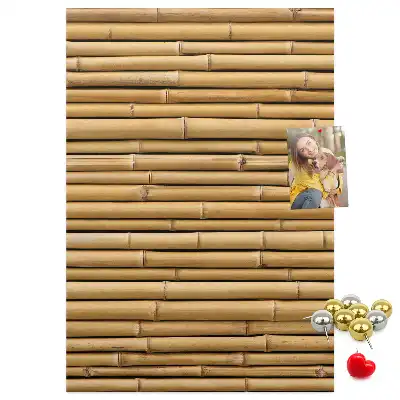 Kork-Pinnwand mit Bambussprossen-Motiv