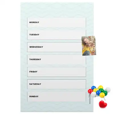 Korktafel Wochenplan