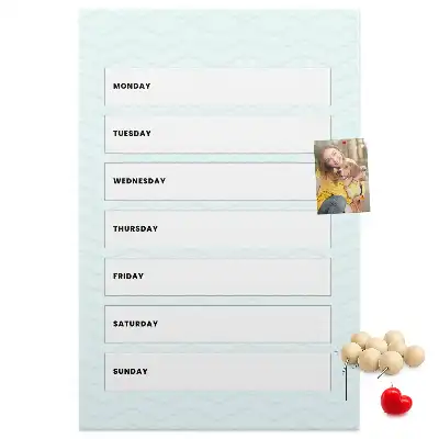 Korktafel Wochenplan