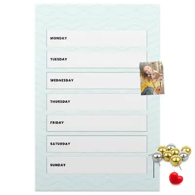 Korktafel Wochenplan