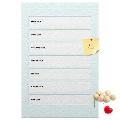 Korktafel Wochenplan