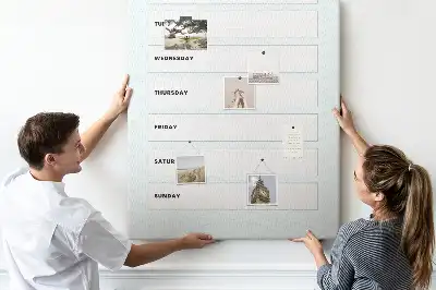 Korktafel Wochenplan