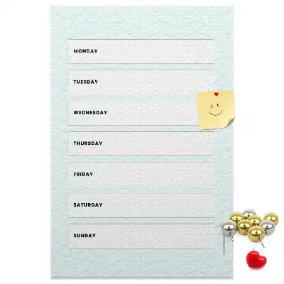 Korktafel Wochenplan