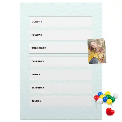Korktafel Wochenplan