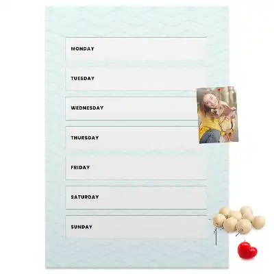 Korktafel Wochenplan