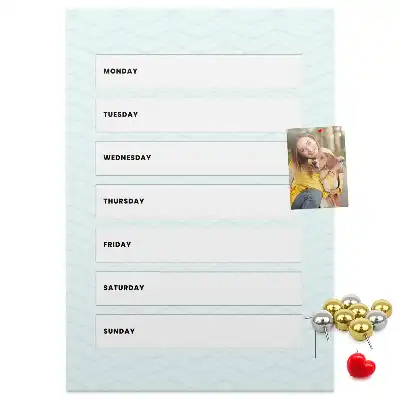 Korktafel Wochenplan