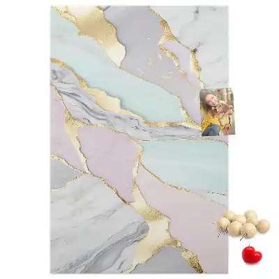 Korktafel mit dekorativem Marmor-Design