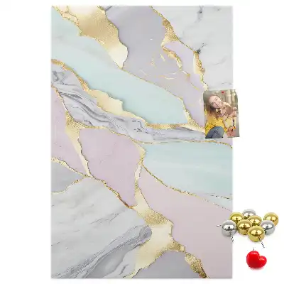 Korktafel mit dekorativem Marmor-Design