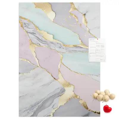 Korktafel mit dekorativem Marmor-Design