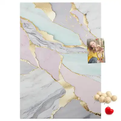 Korktafel mit dekorativem Marmor-Design