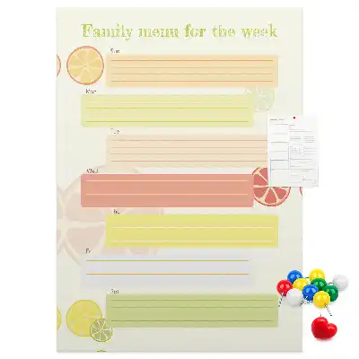 Korktafel Menüplaner