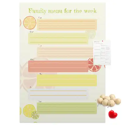 Korktafel Menüplaner