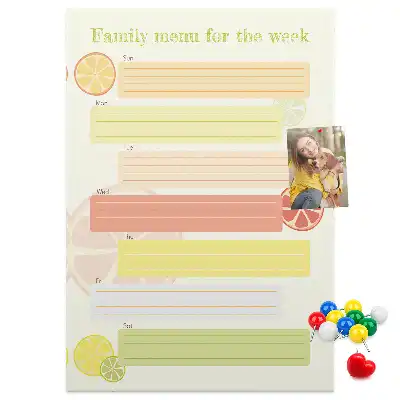 Korktafel Menüplaner