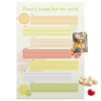 Korktafel Menüplaner