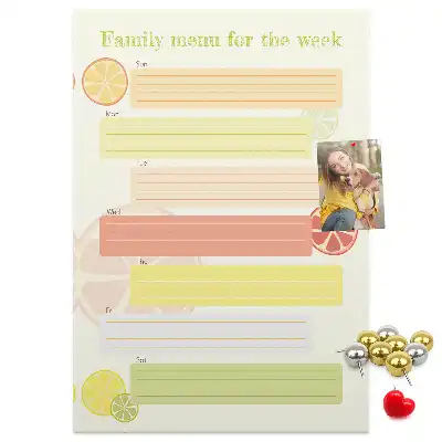 Korktafel Menüplaner