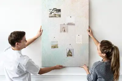 Pinnwand Kork Abstraktion in Pastellfarben