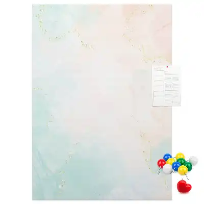 Pinnwand Kork Abstraktion in Pastellfarben