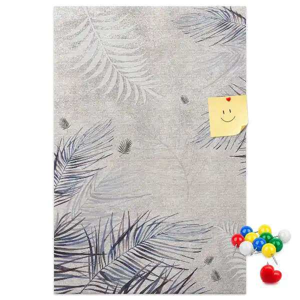 Pinnwand aus Kork mit Palmenblätter-Motiv