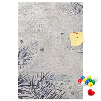 Pinnwand aus Kork mit Palmenblätter-Motiv