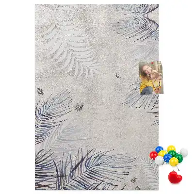 Pinnwand aus Kork mit Palmenblätter-Motiv