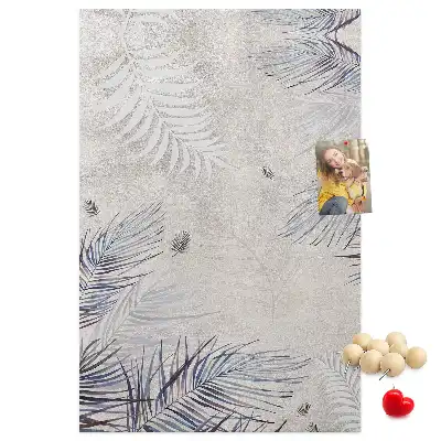 Pinnwand aus Kork mit Palmenblätter-Motiv