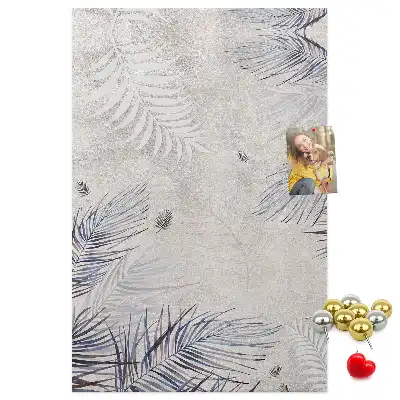Pinnwand aus Kork mit Palmenblätter-Motiv