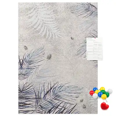 Pinnwand aus Kork mit Palmenblätter-Motiv