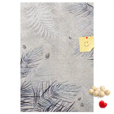 Pinnwand aus Kork mit Palmenblätter-Motiv