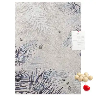 Pinnwand aus Kork mit Palmenblätter-Motiv