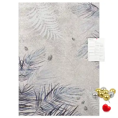 Pinnwand aus Kork mit Palmenblätter-Motiv