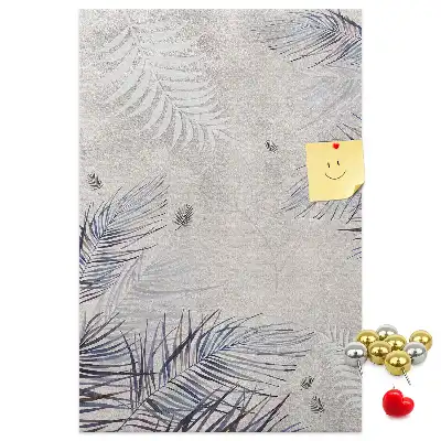 Pinnwand aus Kork mit Palmenblätter-Motiv