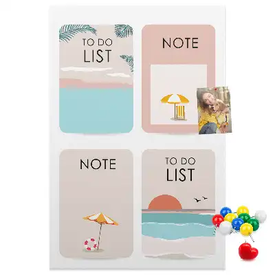 Korktafel Notizen aus dem Sommer