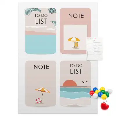 Korktafel Notizen aus dem Sommer
