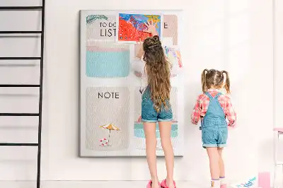 Korktafel Notizen aus dem Sommer