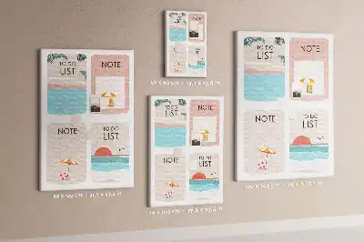 Korktafel Notizen aus dem Sommer