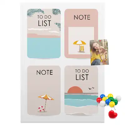 Korktafel Notizen aus dem Sommer
