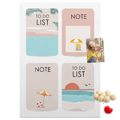 Korktafel Notizen aus dem Sommer