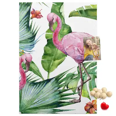 Korktafel Wilde Flamingo-Natur