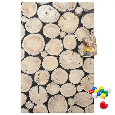 Korktafel Holzstümpfe
