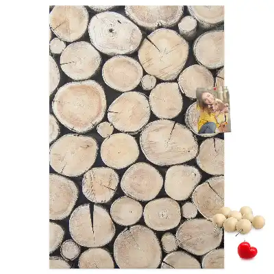 Korktafel Holzstümpfe
