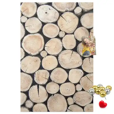 Korktafel Holzstümpfe