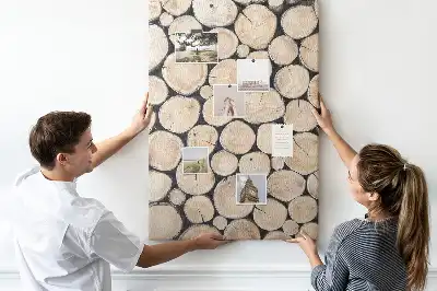 Korktafel Holzstümpfe