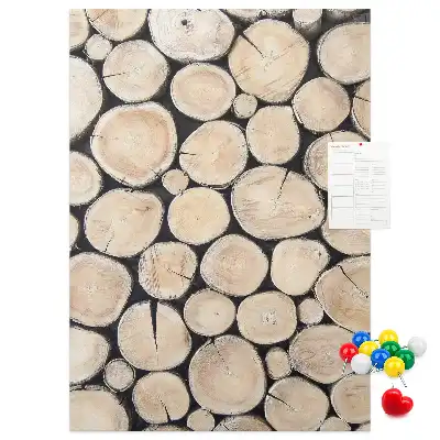 Korktafel Holzstümpfe