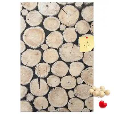 Korktafel Holzstümpfe
