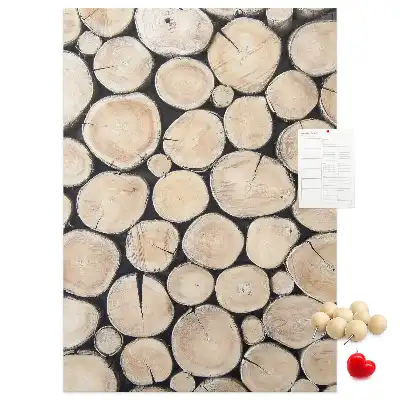 Korktafel Holzstümpfe