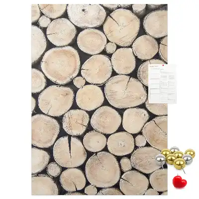 Korktafel Holzstümpfe