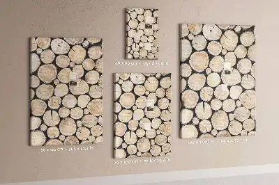 Korktafel Holzstümpfe